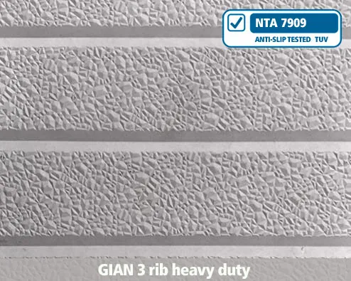 gian3 rib heavy duty texture , anti-slip, texture, profile, stairs, stair nosing