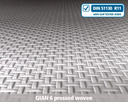 gian6 pressed woven texture , anti-slip, texture, profile, stairs, stair nosing